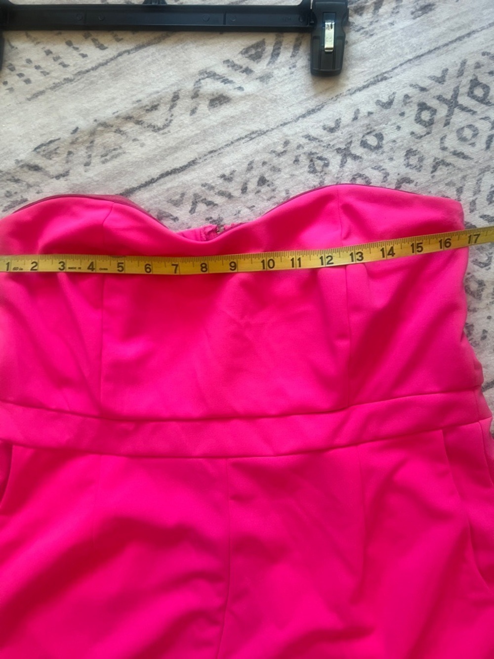 New York & Company Hot Pink Strapless Jumpsuit - Picture 6 of 10